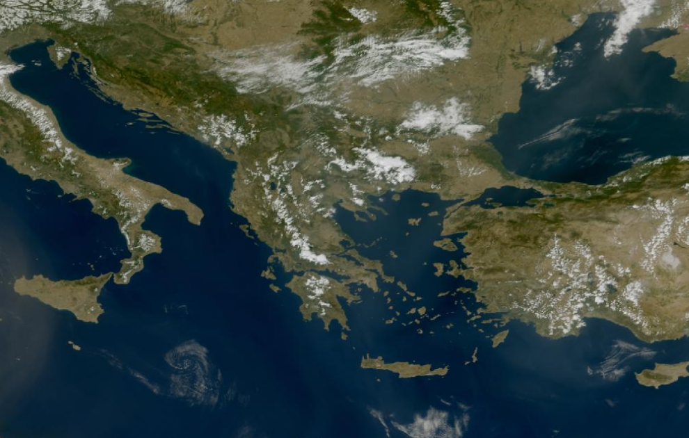 Τελευταία δορυφορική εικόνα νεφοκάλυψης