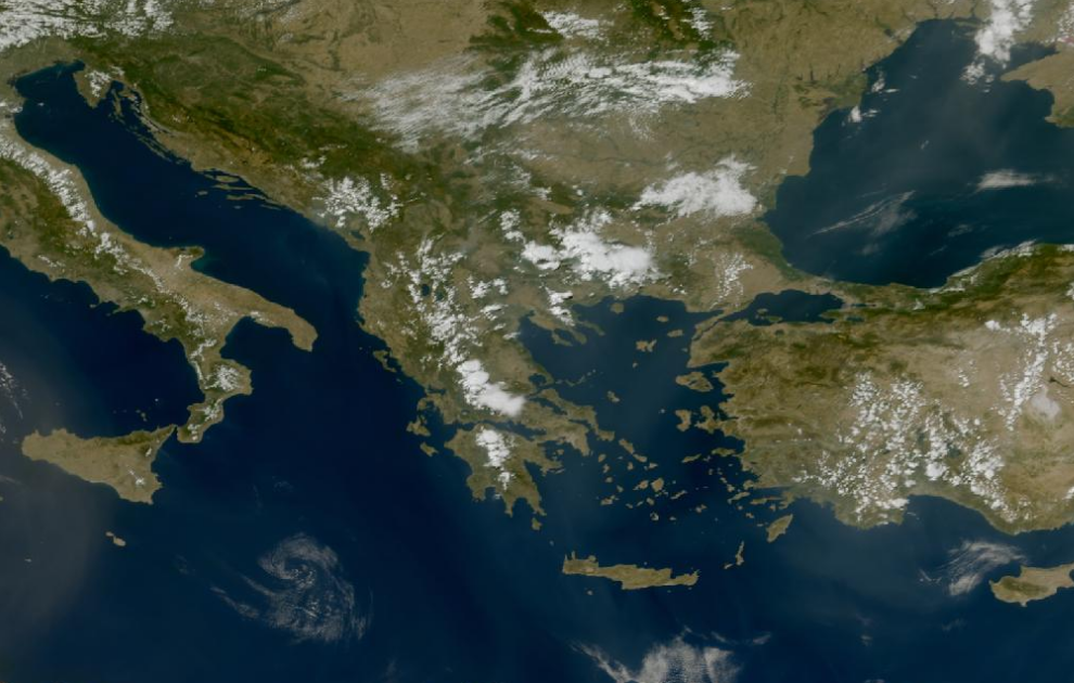 Τελευταία δορυφορική εικόνα νεφοκάλυψης