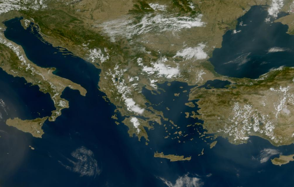 Τελευταία δορυφορική εικόνα νεφοκάλυψης