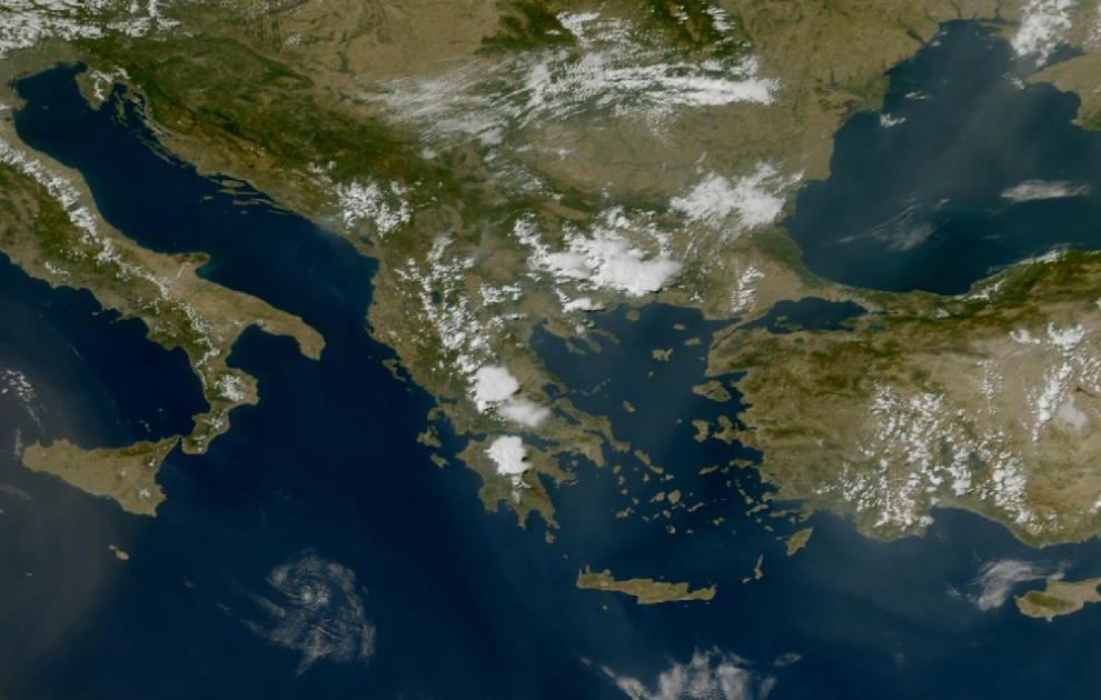 Τελευταία δορυφορική εικόνα νεφοκάλυψης