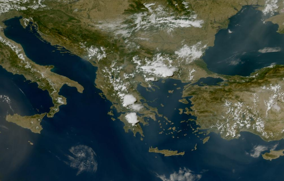 Τελευταία δορυφορική εικόνα νεφοκάλυψης