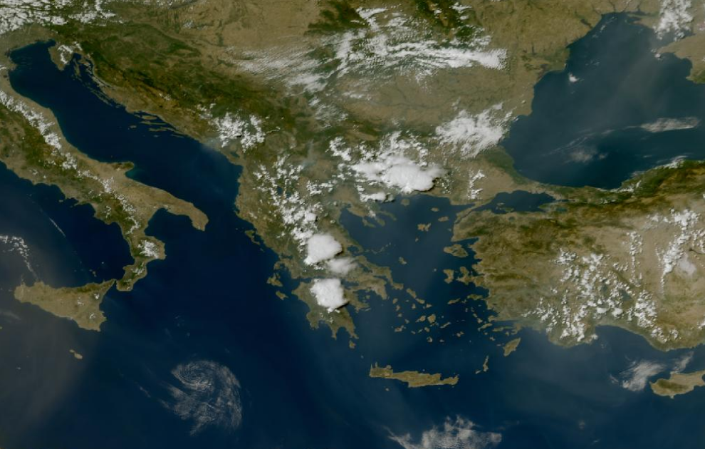 Τελευταία δορυφορική εικόνα νεφοκάλυψης