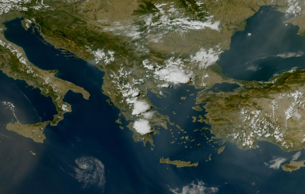 Τελευταία δορυφορική εικόνα νεφοκάλυψης