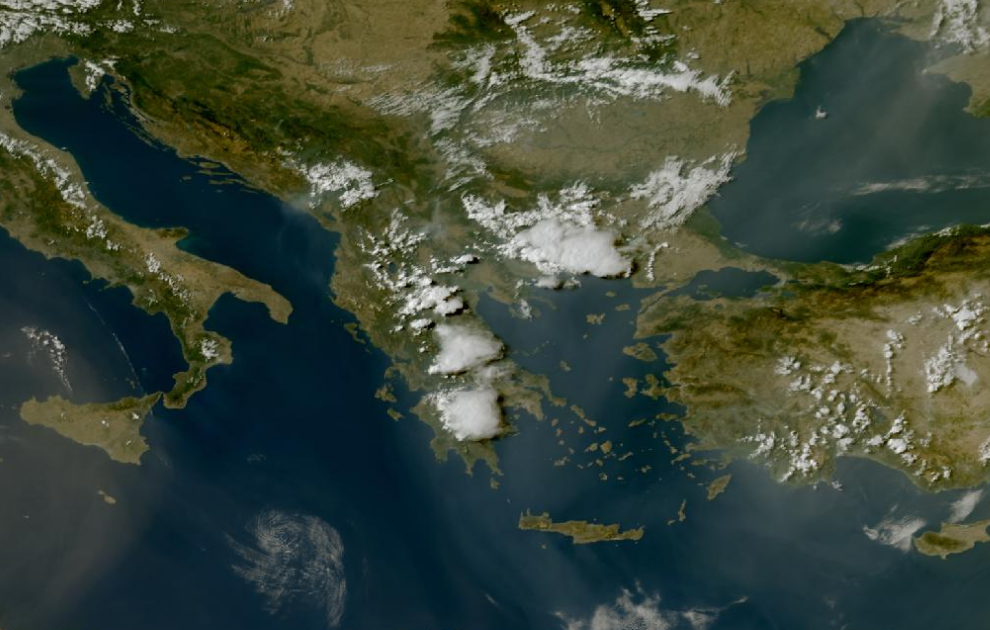 Τελευταία δορυφορική εικόνα νεφοκάλυψης