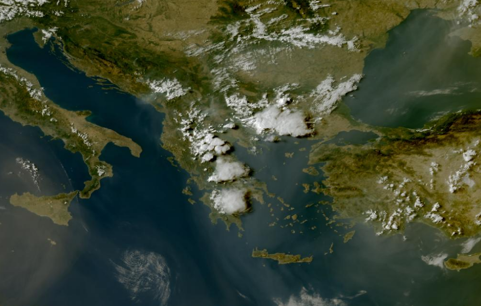 Τελευταία δορυφορική εικόνα νεφοκάλυψης
