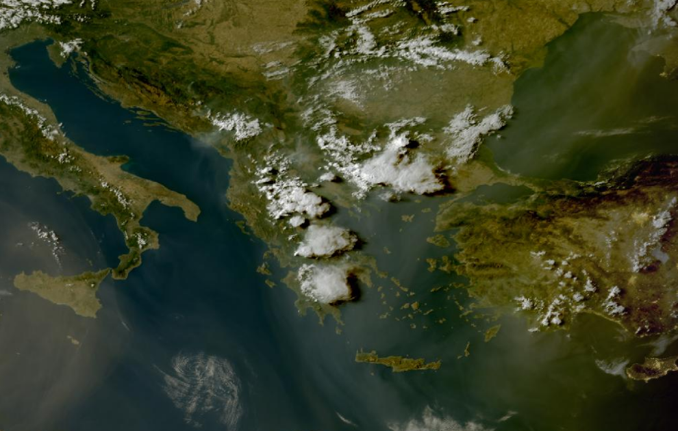 Τελευταία δορυφορική εικόνα νεφοκάλυψης