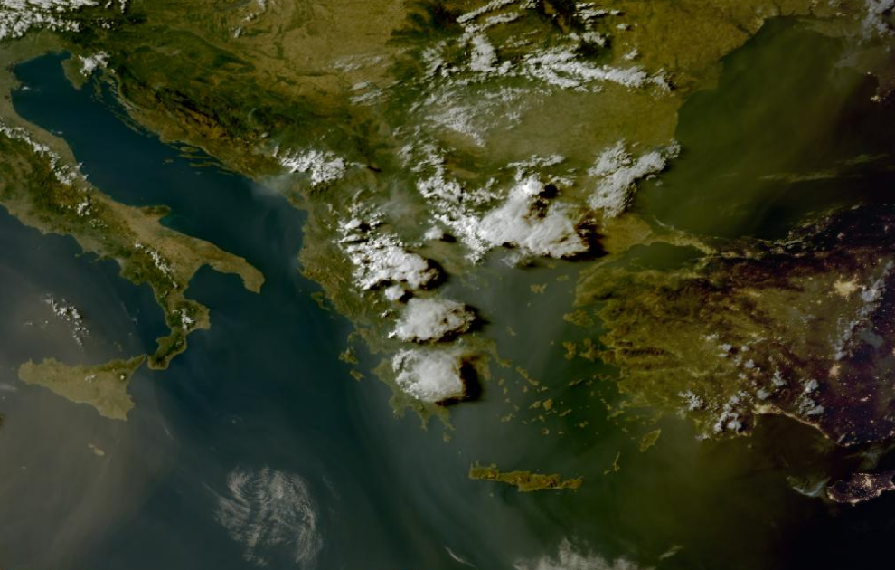 Τελευταία δορυφορική εικόνα νεφοκάλυψης