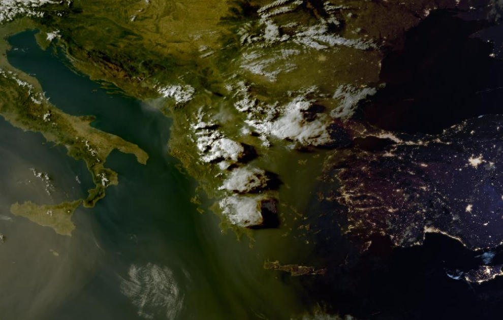 Τελευταία δορυφορική εικόνα νεφοκάλυψης