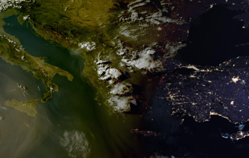 Τελευταία δορυφορική εικόνα νεφοκάλυψης