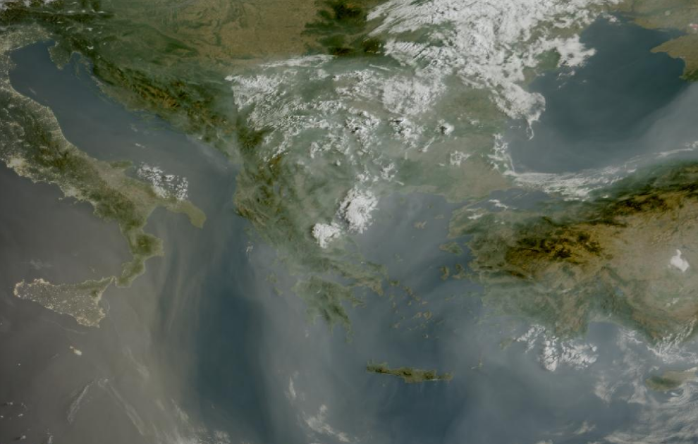 Τελευταία δορυφορική εικόνα νεφοκάλυψης