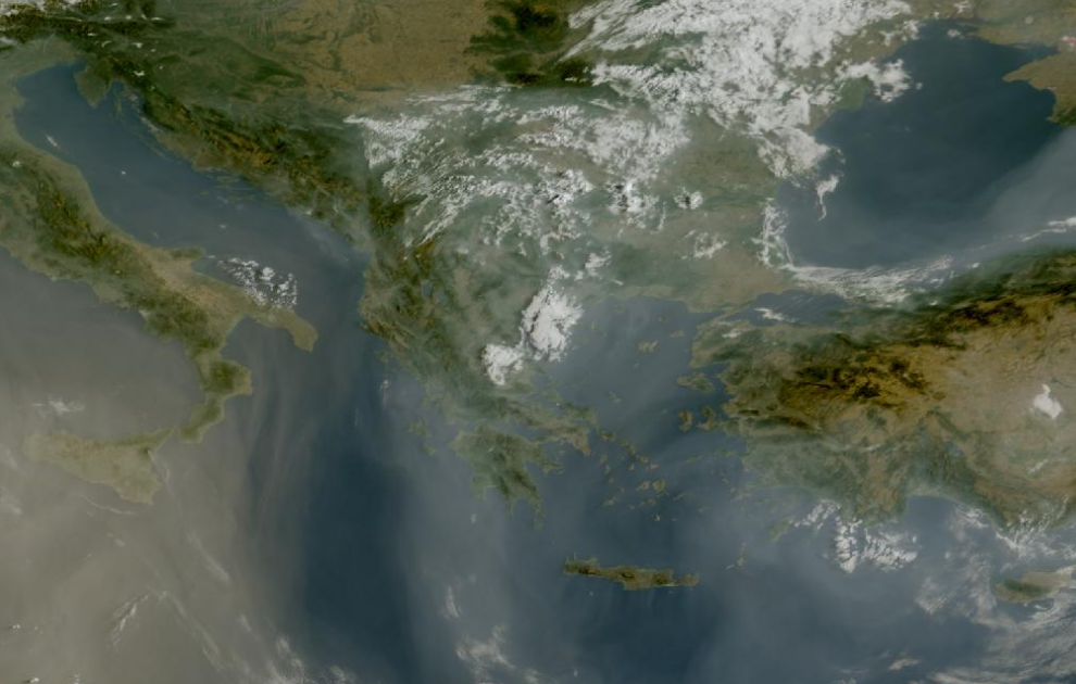 Τελευταία δορυφορική εικόνα νεφοκάλυψης