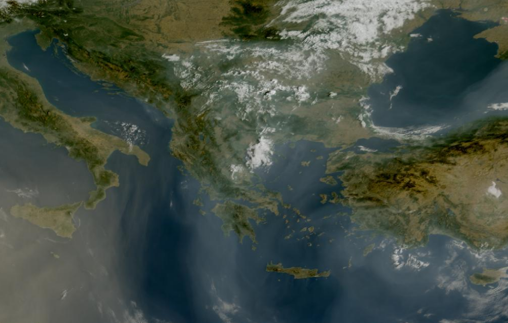 Τελευταία δορυφορική εικόνα νεφοκάλυψης