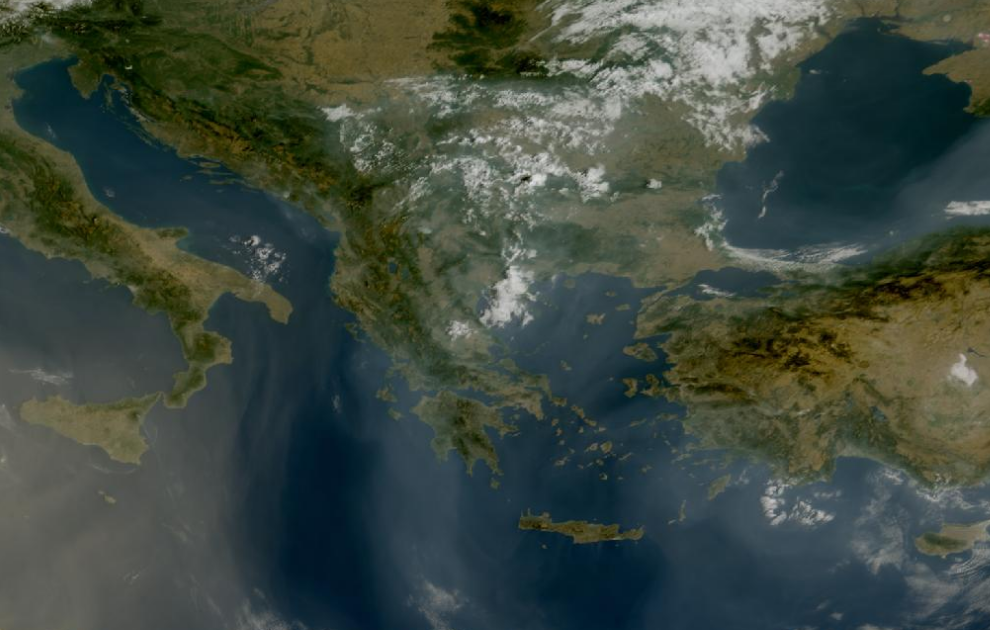 Τελευταία δορυφορική εικόνα νεφοκάλυψης