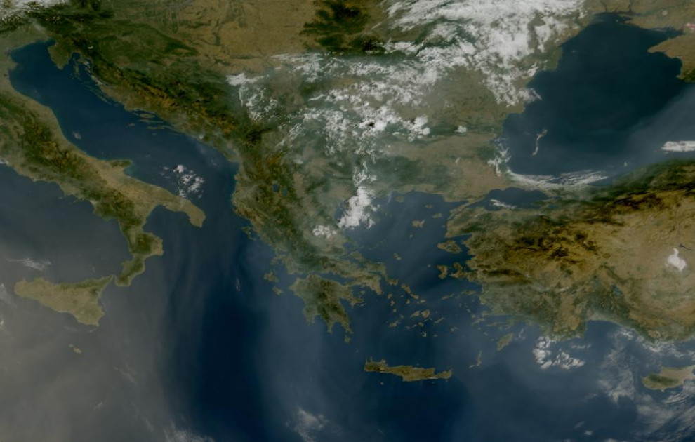 Τελευταία δορυφορική εικόνα νεφοκάλυψης