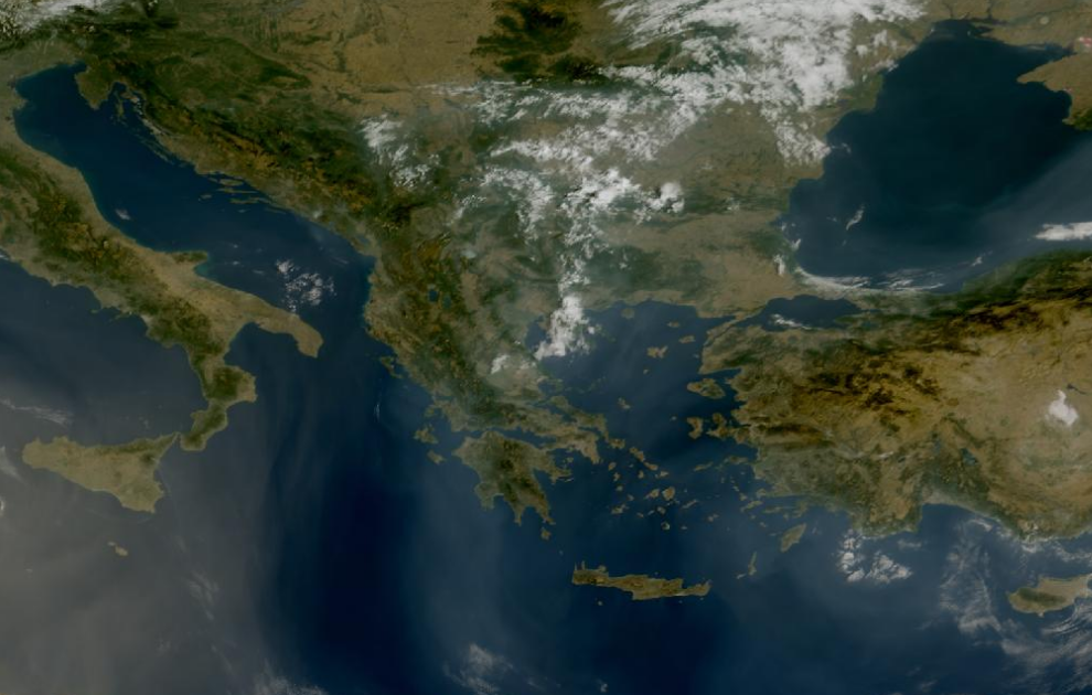 Τελευταία δορυφορική εικόνα νεφοκάλυψης