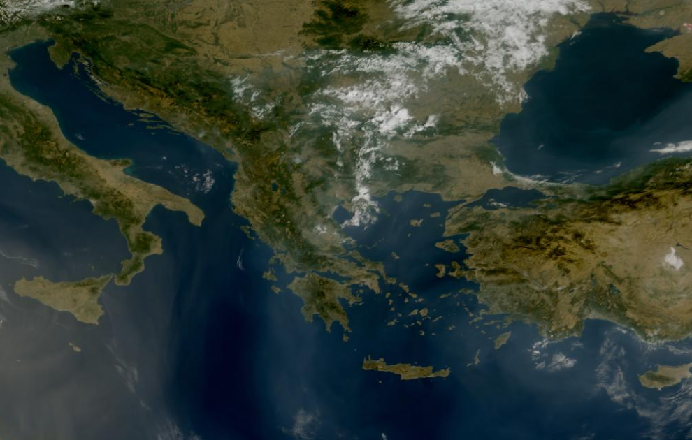 Τελευταία δορυφορική εικόνα νεφοκάλυψης