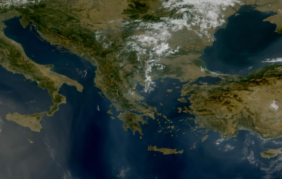 Τελευταία δορυφορική εικόνα νεφοκάλυψης