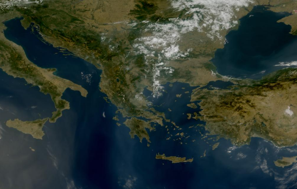 Τελευταία δορυφορική εικόνα νεφοκάλυψης