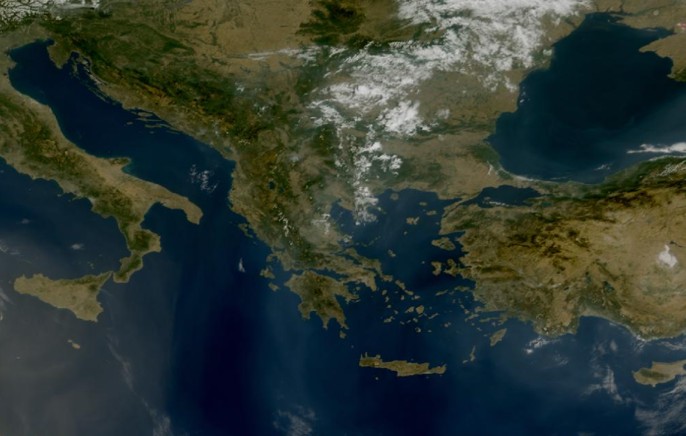 Τελευταία δορυφορική εικόνα νεφοκάλυψης