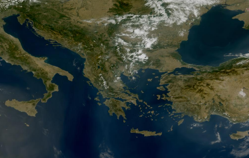 Τελευταία δορυφορική εικόνα νεφοκάλυψης