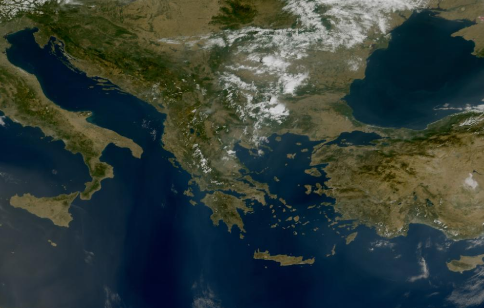 Τελευταία δορυφορική εικόνα νεφοκάλυψης