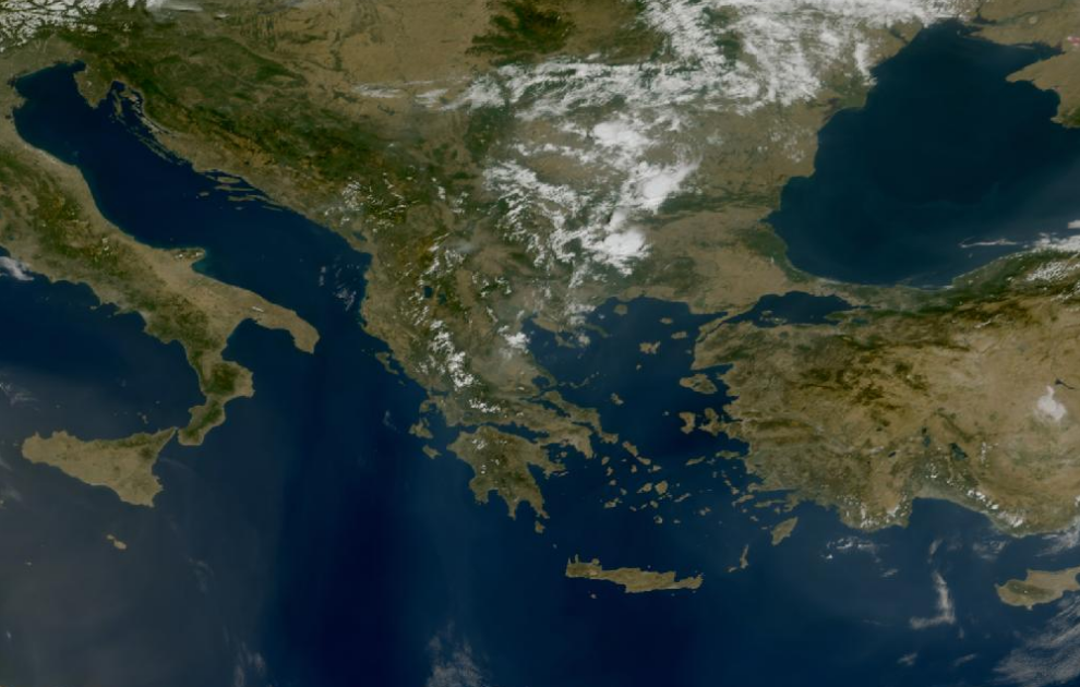 Τελευταία δορυφορική εικόνα νεφοκάλυψης