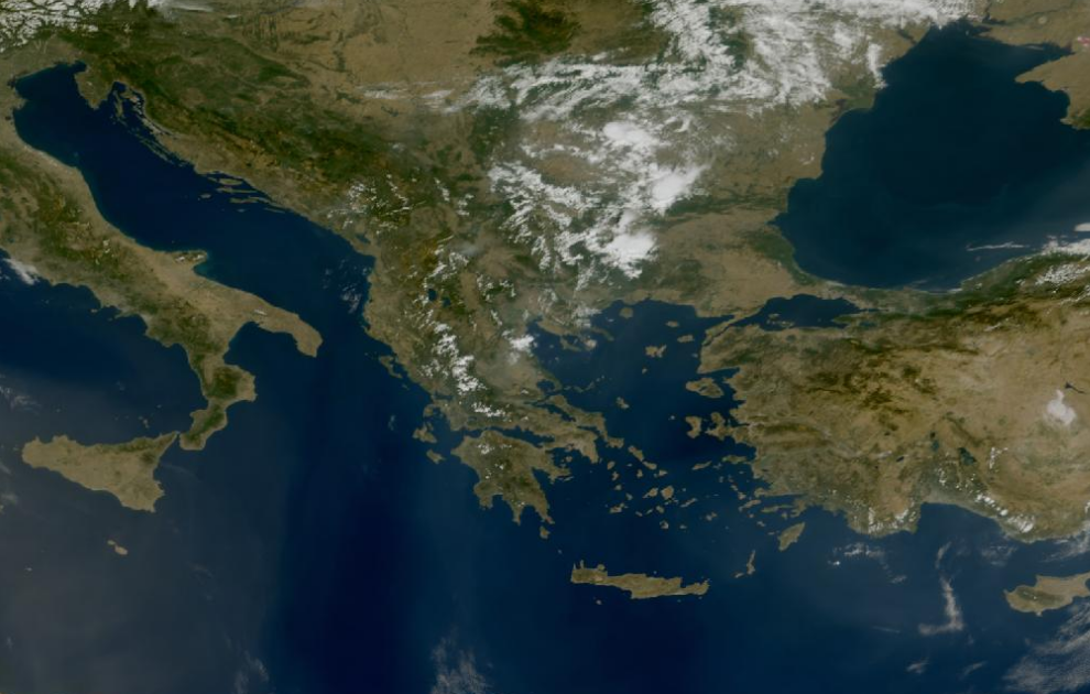 Τελευταία δορυφορική εικόνα νεφοκάλυψης
