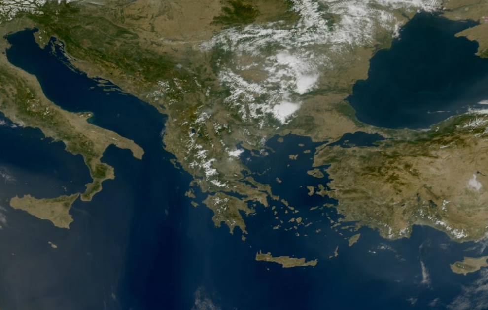 Τελευταία δορυφορική εικόνα νεφοκάλυψης