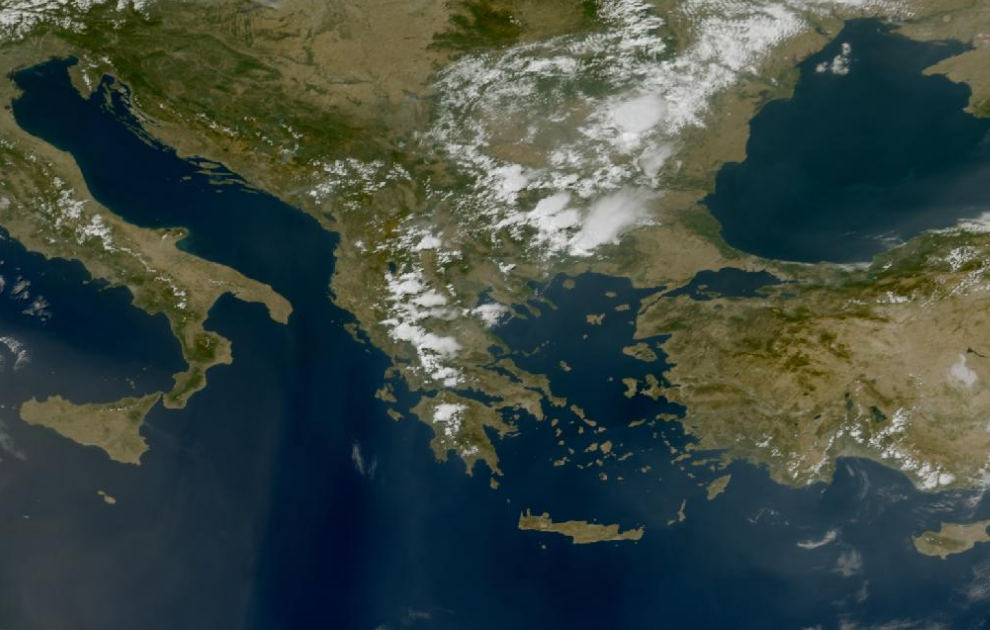 Τελευταία δορυφορική εικόνα νεφοκάλυψης