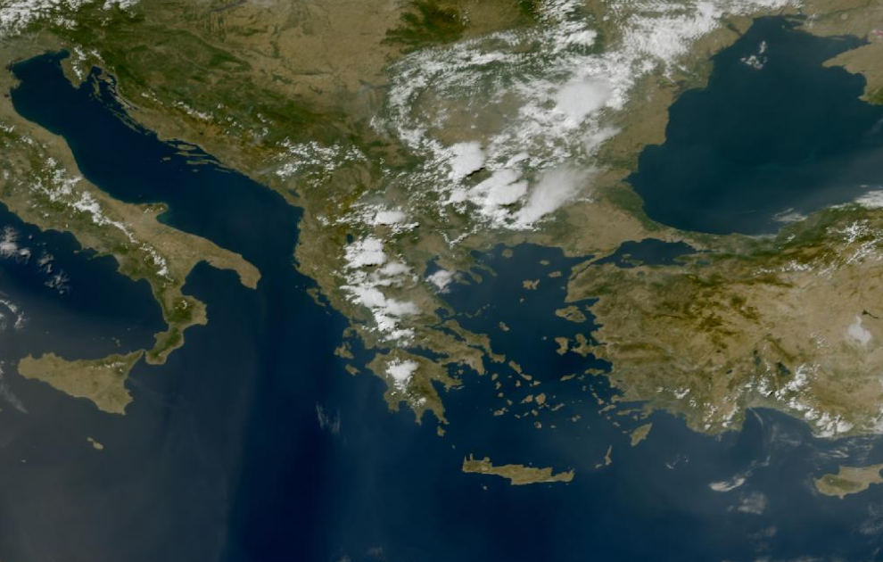 Τελευταία δορυφορική εικόνα νεφοκάλυψης