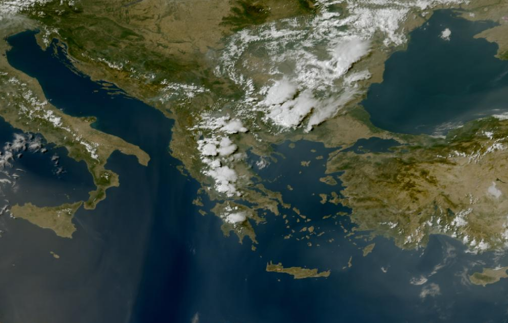 Τελευταία δορυφορική εικόνα νεφοκάλυψης