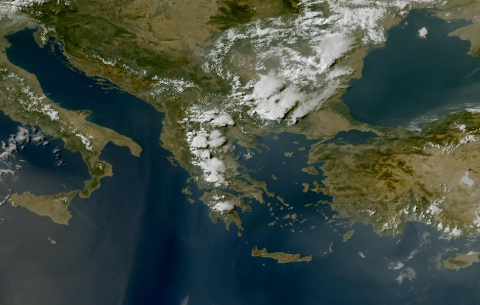 Τελευταία δορυφορική εικόνα νεφοκάλυψης