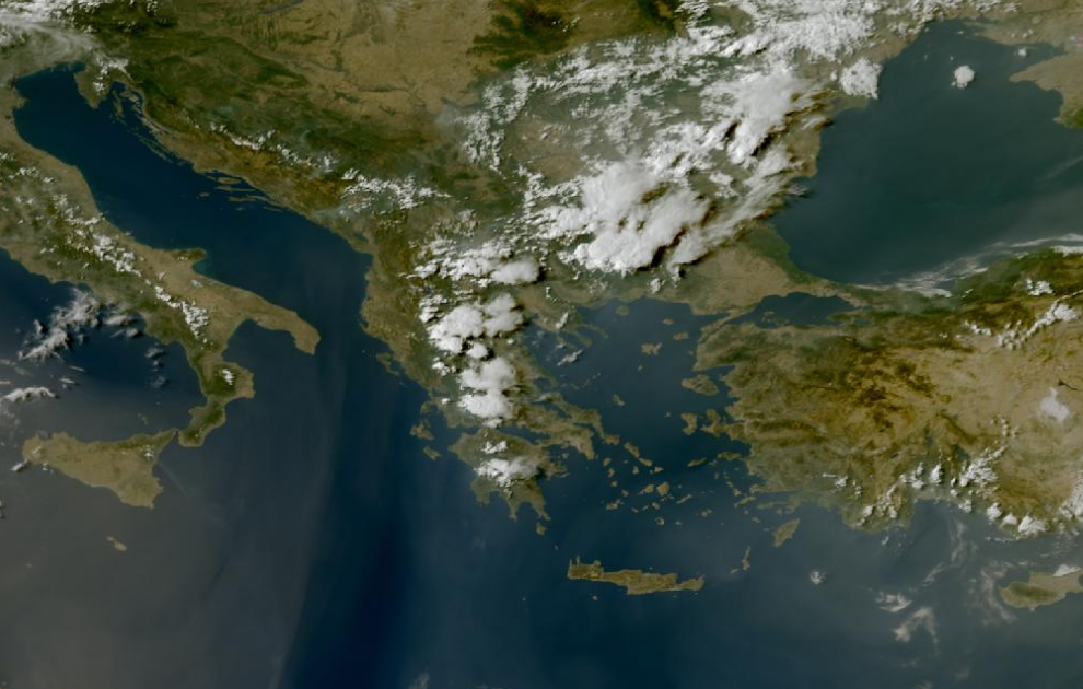 Τελευταία δορυφορική εικόνα νεφοκάλυψης