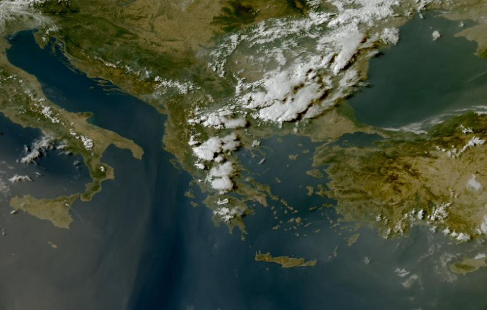 Τελευταία δορυφορική εικόνα νεφοκάλυψης