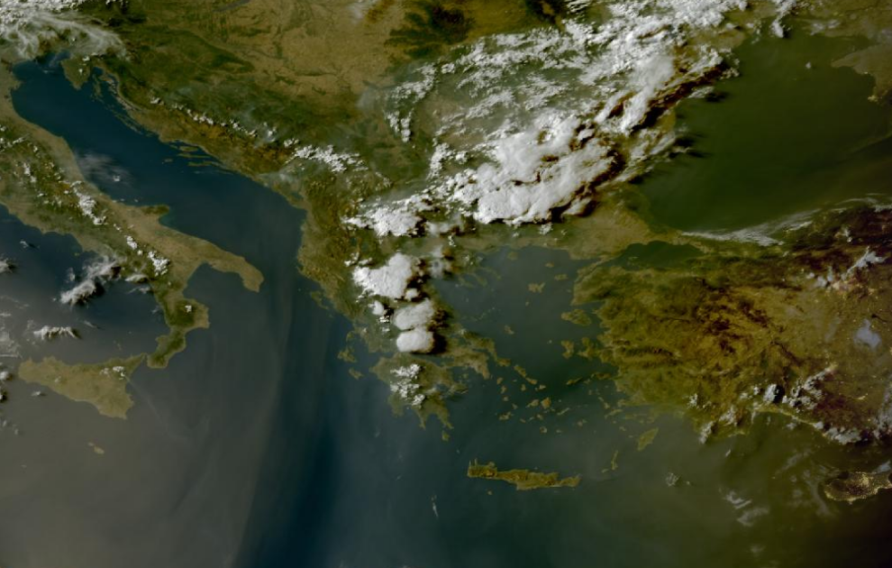 Τελευταία δορυφορική εικόνα νεφοκάλυψης