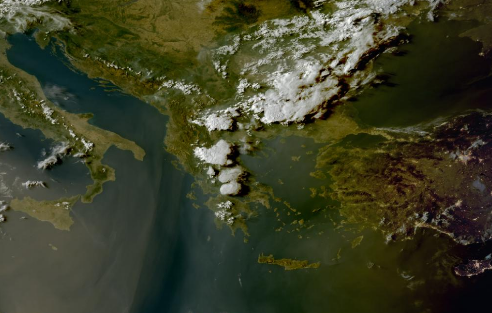 Τελευταία δορυφορική εικόνα νεφοκάλυψης