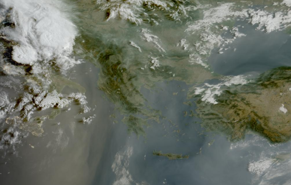 Τελευταία δορυφορική εικόνα νεφοκάλυψης