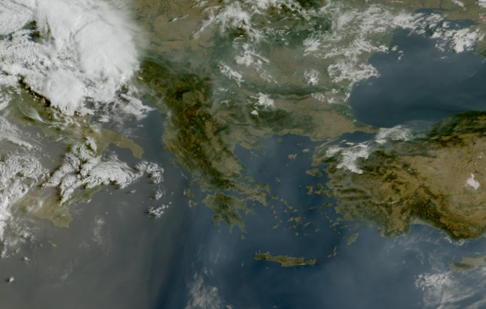 Τελευταία δορυφορική εικόνα νεφοκάλυψης