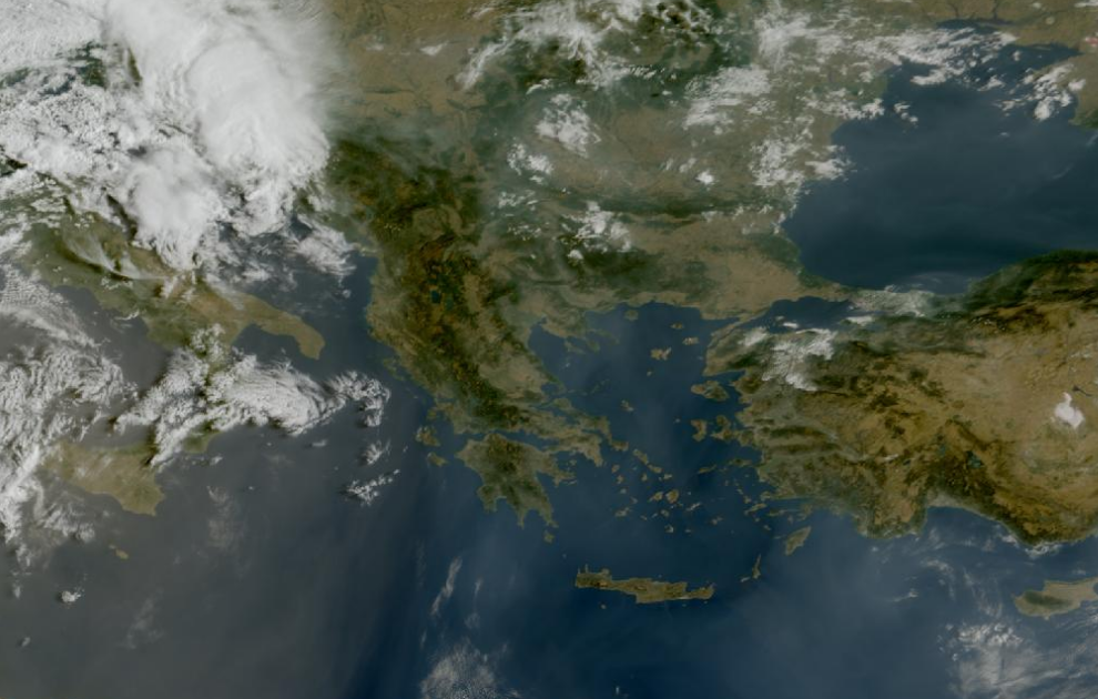 Τελευταία δορυφορική εικόνα νεφοκάλυψης