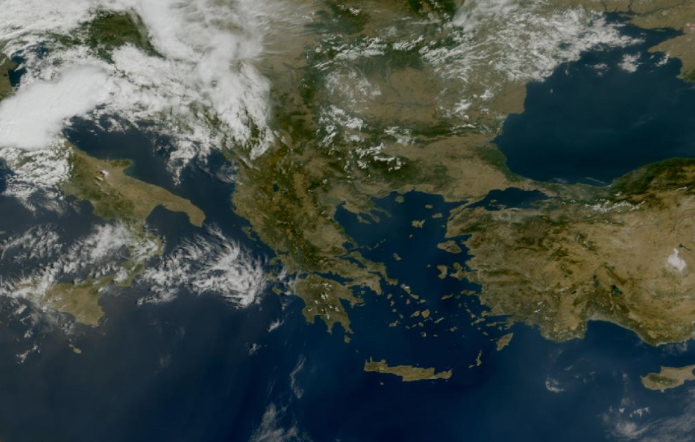 Τελευταία δορυφορική εικόνα νεφοκάλυψης