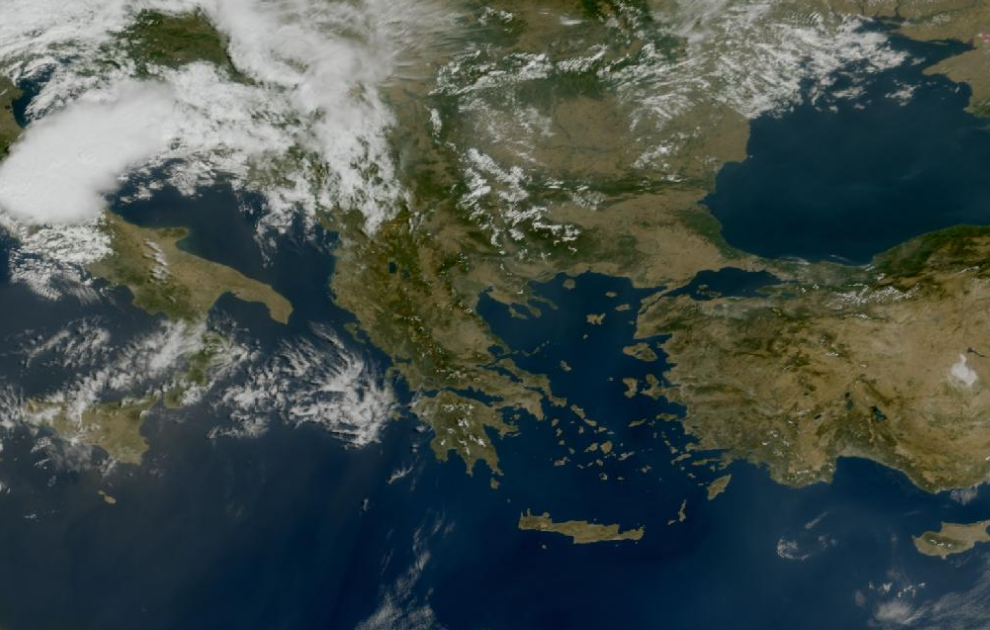 Τελευταία δορυφορική εικόνα νεφοκάλυψης
