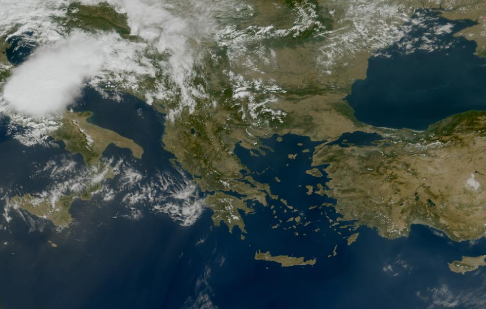 Τελευταία δορυφορική εικόνα νεφοκάλυψης