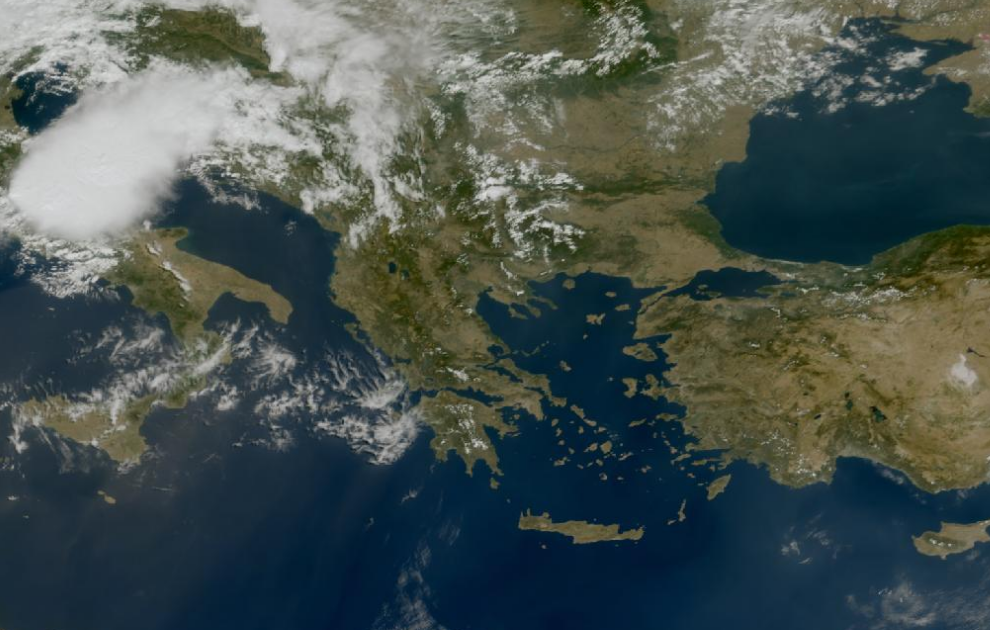 Τελευταία δορυφορική εικόνα νεφοκάλυψης