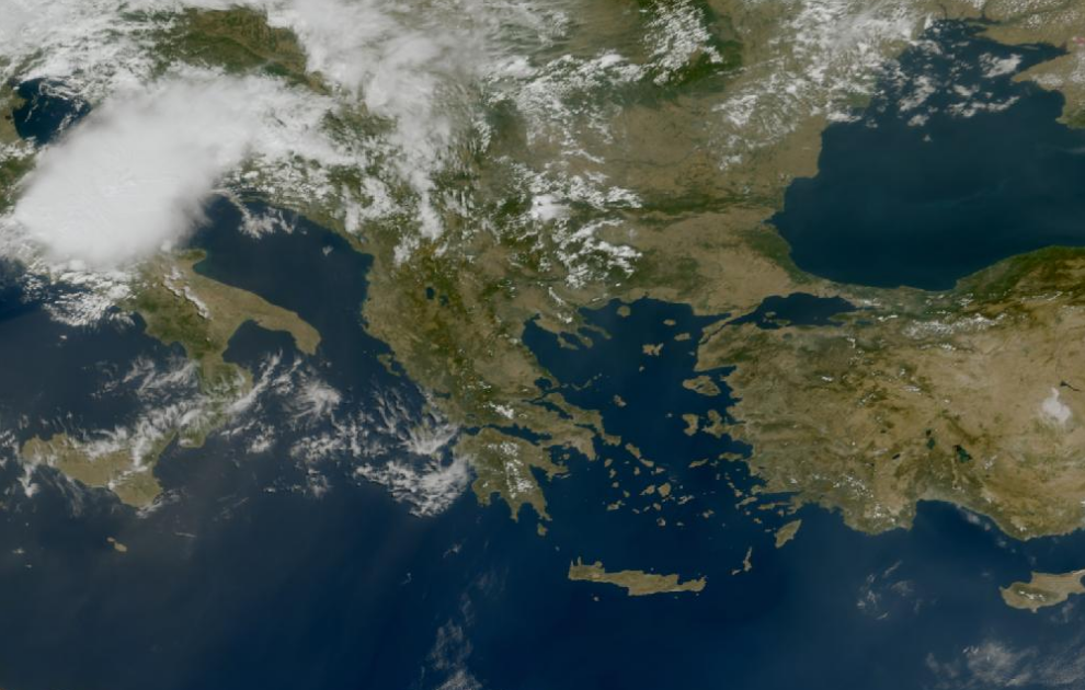 Τελευταία δορυφορική εικόνα νεφοκάλυψης