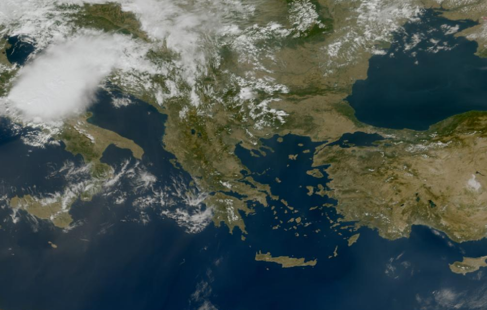 Τελευταία δορυφορική εικόνα νεφοκάλυψης