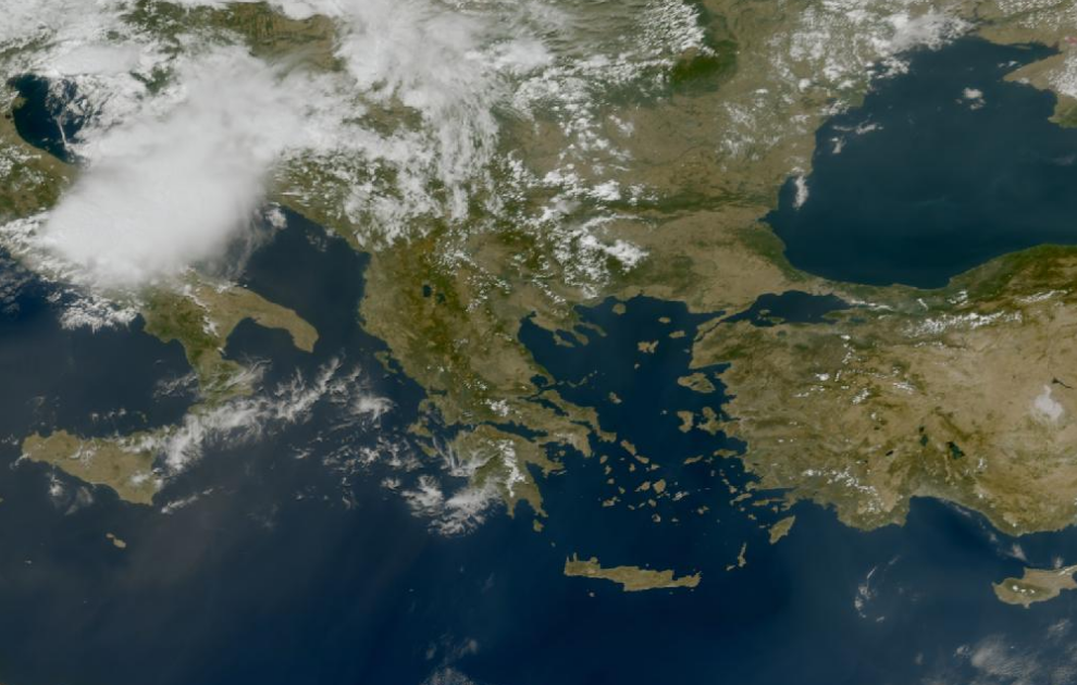 Τελευταία δορυφορική εικόνα νεφοκάλυψης