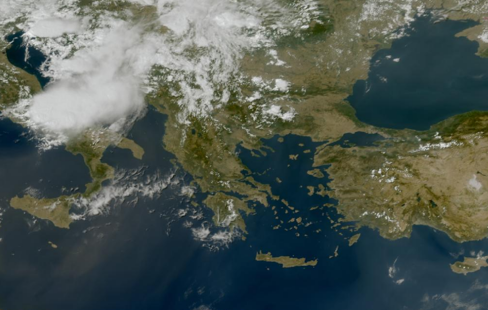 Τελευταία δορυφορική εικόνα νεφοκάλυψης