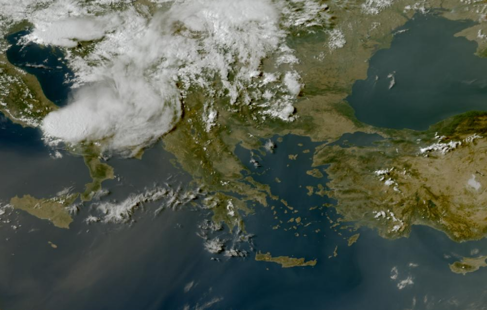 Τελευταία δορυφορική εικόνα νεφοκάλυψης