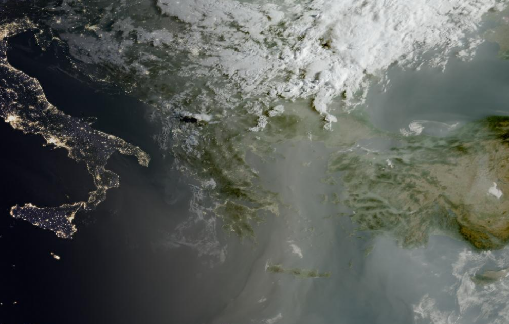 Τελευταία δορυφορική εικόνα νεφοκάλυψης