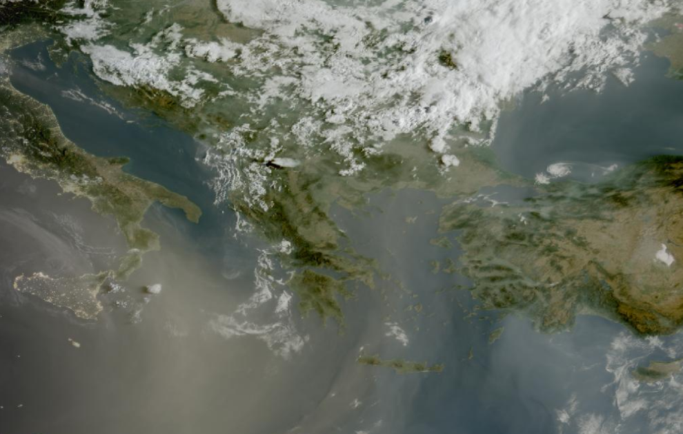 Τελευταία δορυφορική εικόνα νεφοκάλυψης